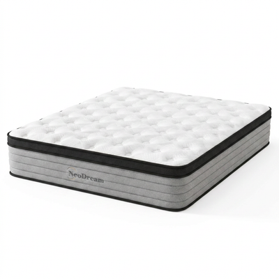 King Size Hybrid Mattress Built for Motion Isolation, Memory Foam, Pocket Springs, Edge Support