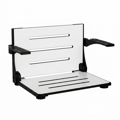 Folding Shower Bench Built for Daily Safety, Wall Mount Design, Aluminum Frame, Phenolic Seat