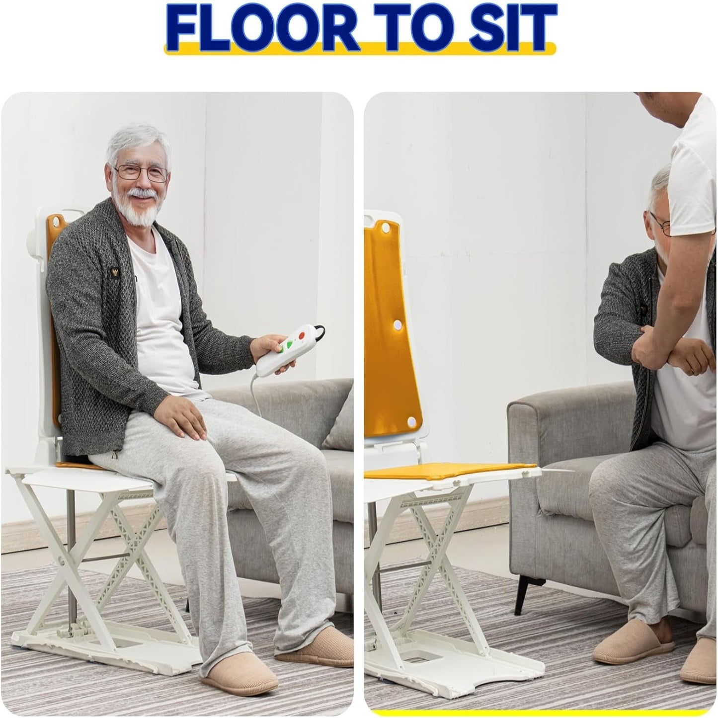 Electric Chair Lift, FSA & HSA Eligible, up to 20Inch Floor Lift for Elderly Falls ,IP68 Waterproof Bath Tub Lift for Seniors, up to 300Lbs Lift Chair, for Home Floor Bathtub, 2Nd Gen Version
