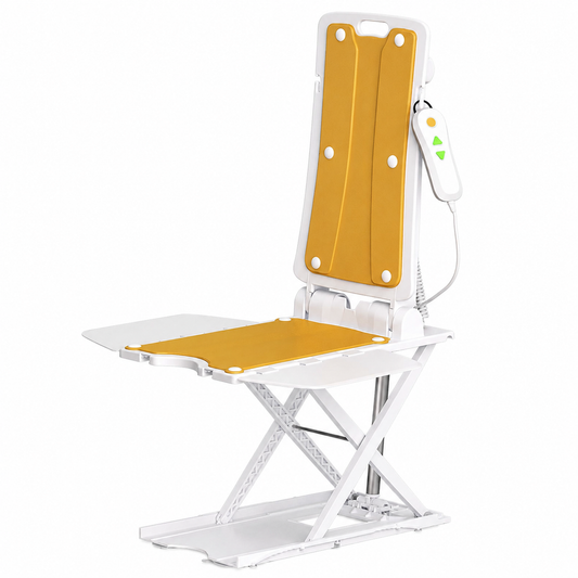 Electric Chair Lift, FSA & HSA Eligible, up to 20Inch Floor Lift for Elderly Falls ,IP68 Waterproof Bath Tub Lift for Seniors, up to 300Lbs Lift Chair, for Home Floor Bathtub, 2Nd Gen Version