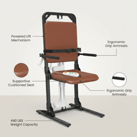 Electric Chair Lift, Stand up Independently from Floor, Support up to 440 LBS for Home/Care Center, Lift Elderly from Floor — infographic