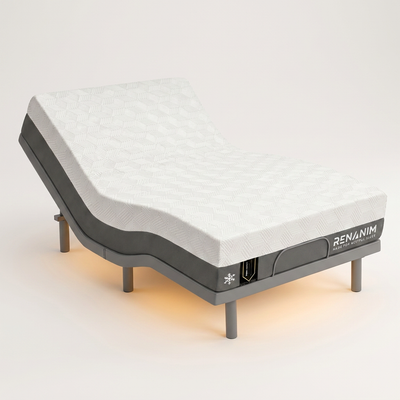 Adjustable Bed Frame Built for Recovery Comfort, Massage Function, USB Charging, Under-Bed Lighting
