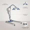 Patient Lift Engineered for Safe Home Transfers, 6 Point Spreader, Electric Upgrade, Expandable Base