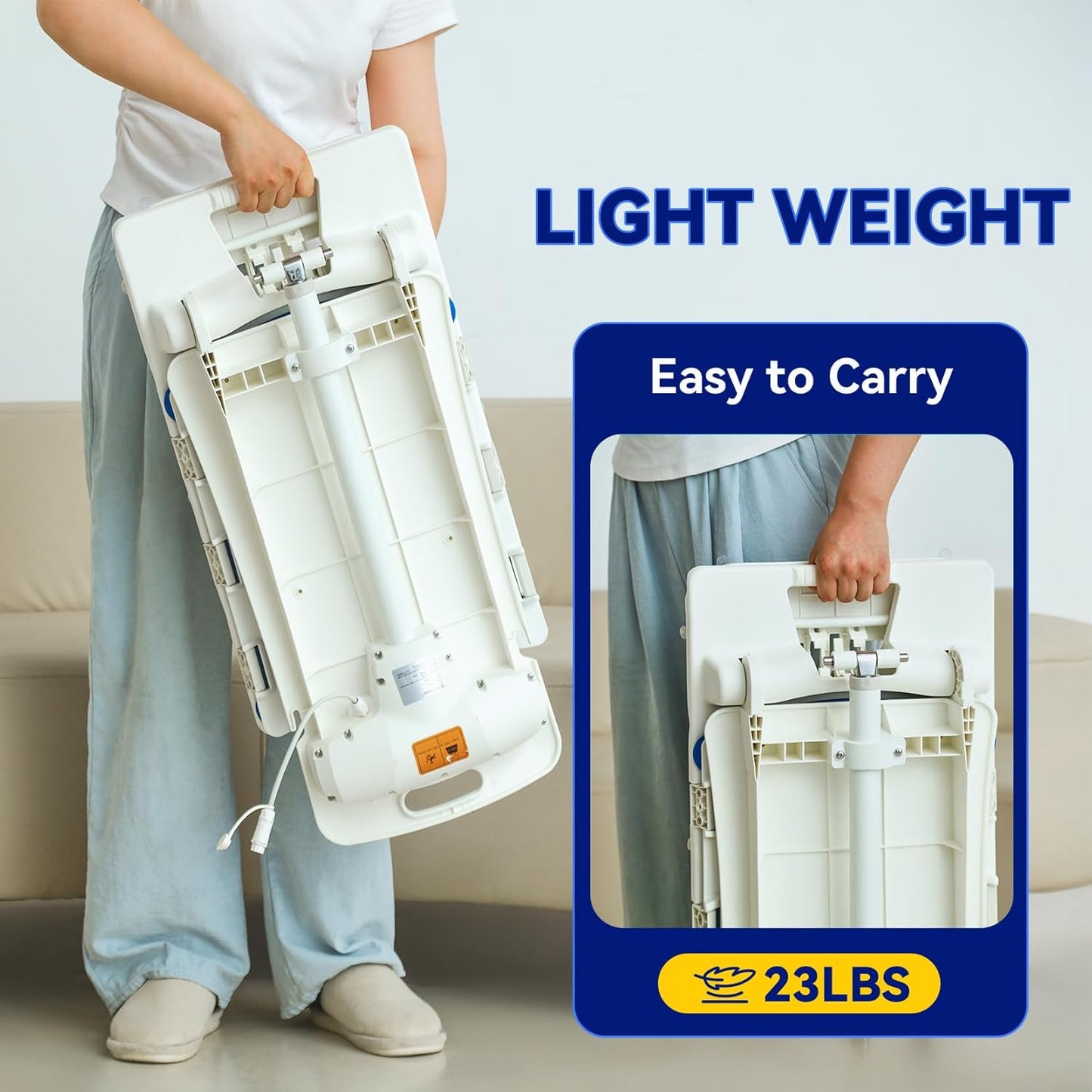 Electric Chair Lift, FSA & HSA Eligible, up to 20Inch Floor Lift for Elderly Falls ,IP68 Waterproof Bath Tub Lift for Seniors, up to 300Lbs Lift Chair, for Home Floor Bathtub, 2Nd Gen Version