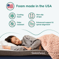 Full Size 3 Inch Mattress Topper Super, Thick Cooling Gel & Copper-Infused Memory Foam for College Dorm, Pressure Relief, Removable Washable Cover, Certipur-Us Certified (Full 3")