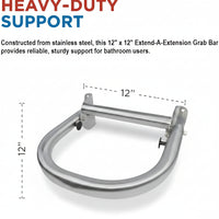 Bathroom Safety Grab Bar Built for Secure Support, Stainless Steel Construction, Non-Slip Grip, Wall Mounted