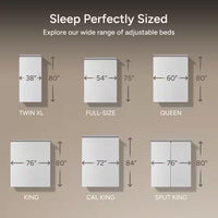 Gray Twin XL Adjustable Bed Frame with 12 In.Cooling Gel Memory Foam Mattress, Massage, USB, Under-Bed Light, Remote/App